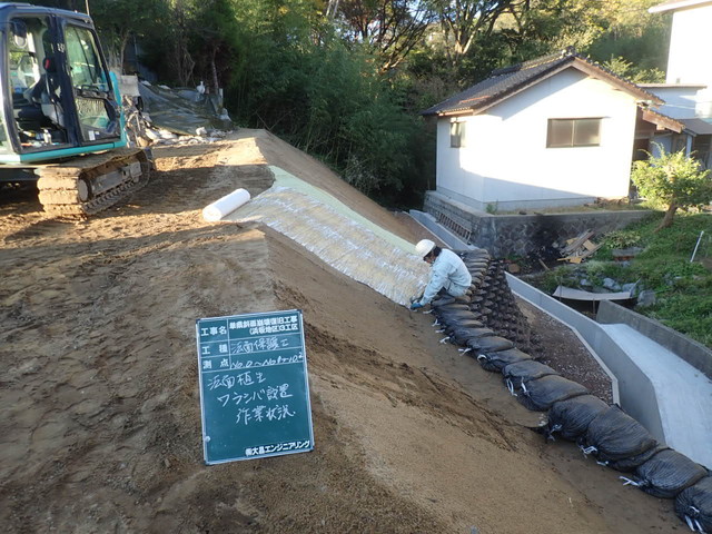 土のう、ワラシバ設置