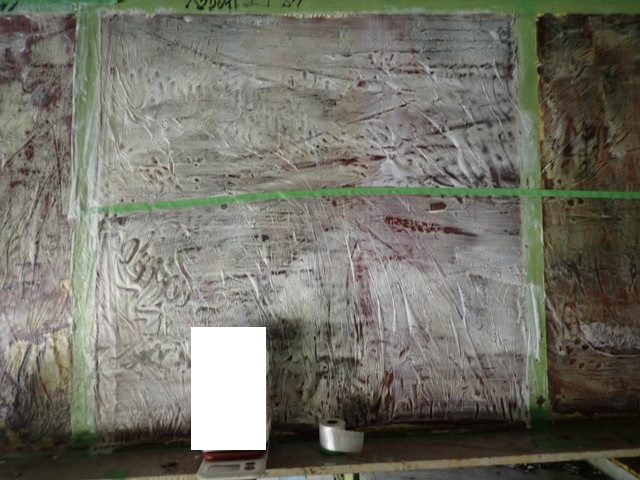 剥離剤塗布・養生（2回目）