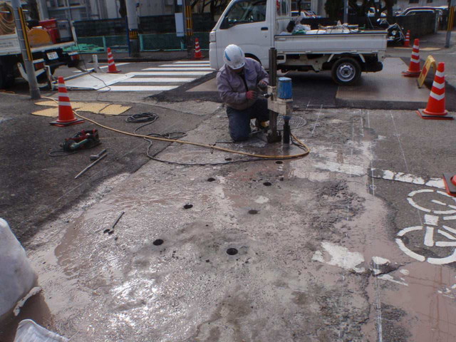 吊り用コア削孔