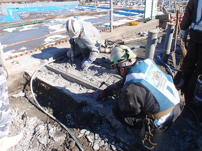 伸縮撤去 歩道部